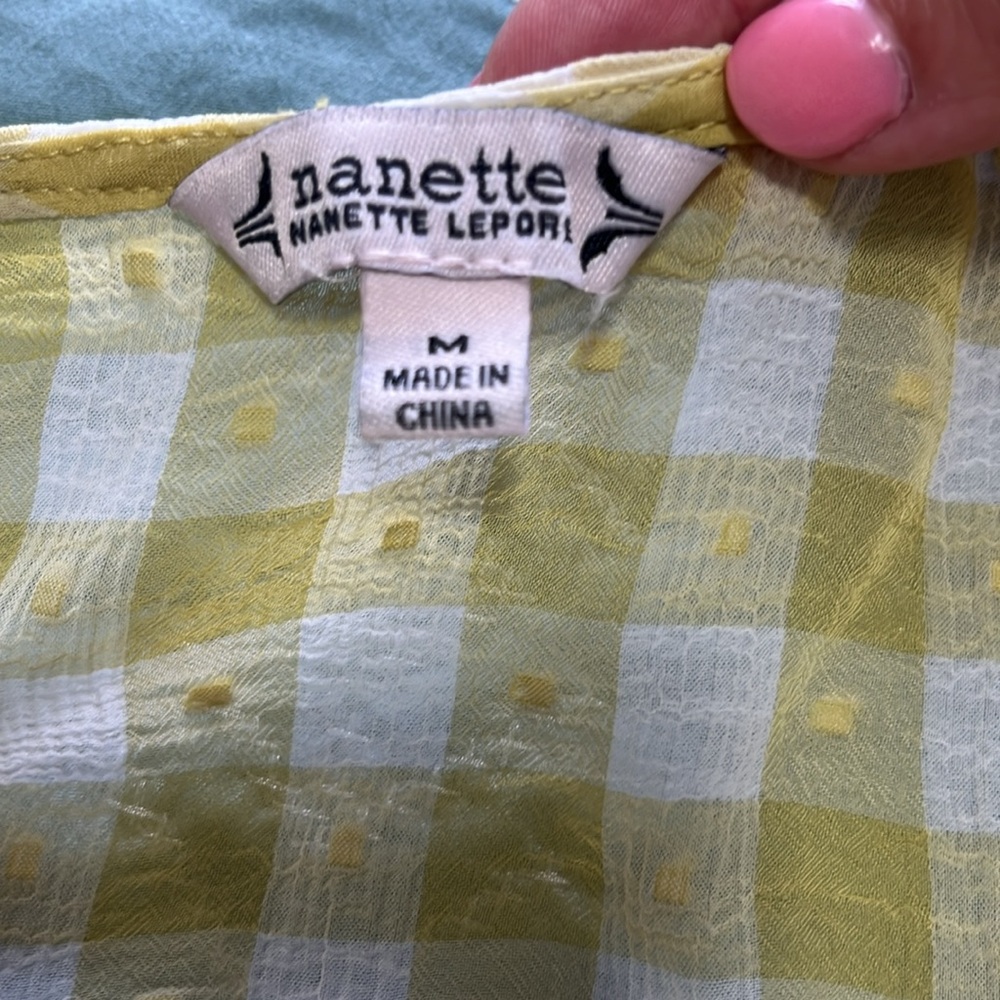 Yellow gingham top - Picture 4 of 5